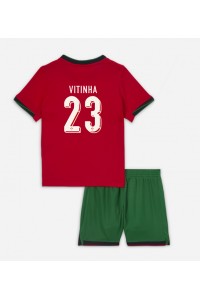 Fotbalové Dres Portugalsko Vitinha #23 Dětské Domácí Oblečení ME 2024 Krátký Rukáv (+ trenýrky)